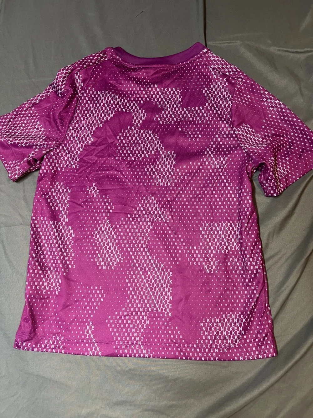 Nike Kids Purple Patterned Dri-FIT Short Sleeve Tee